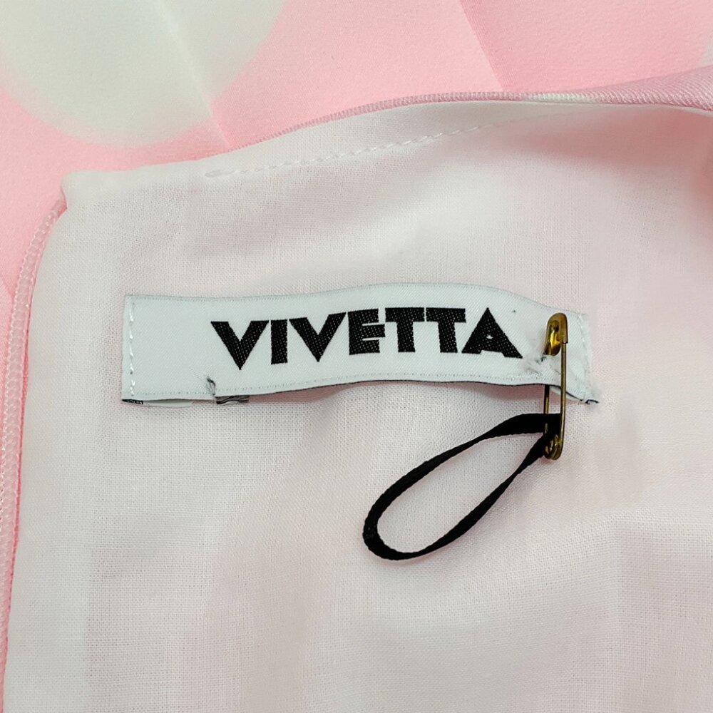 Vivetta Pink / White Pleated Polka Dot Dress - Picture 4 of 4